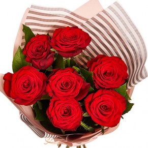 Букет із 7 троянд 60 см Букет із 7 троянд 60 см