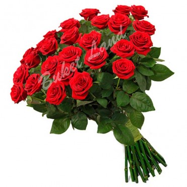25 красных роз Гран При 60 см