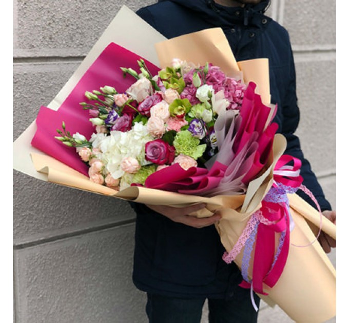 Гигантский букет "Нежное сердце!"