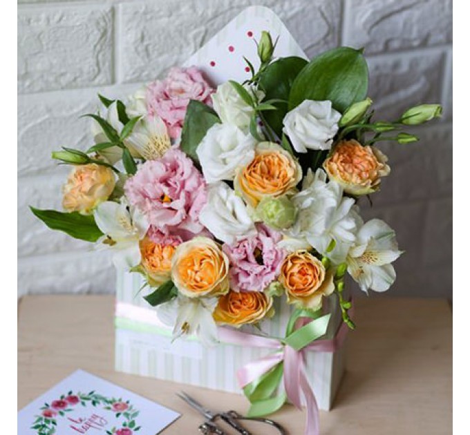 Композиция в кашпо "Карамельный десерт"