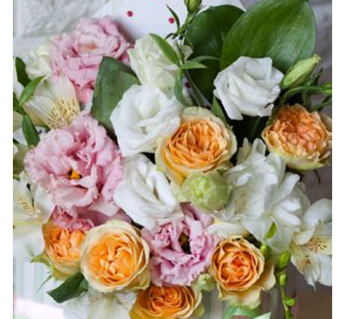 Композиция в кашпо "Карамельный десерт"