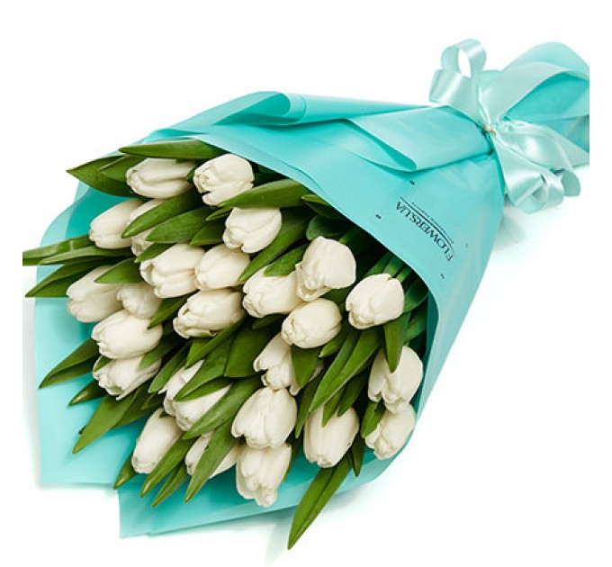 Букет "25 белых тюльпанов"