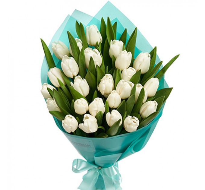 Букет "25 белых тюльпанов"