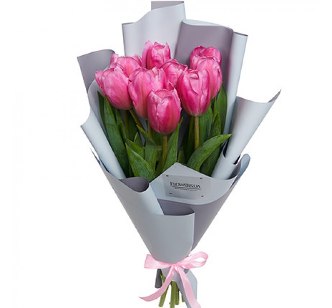 Букет "9 розовых тюльпанов"