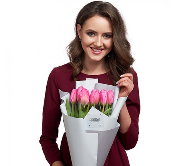 Букет "9 розовых тюльпанов"