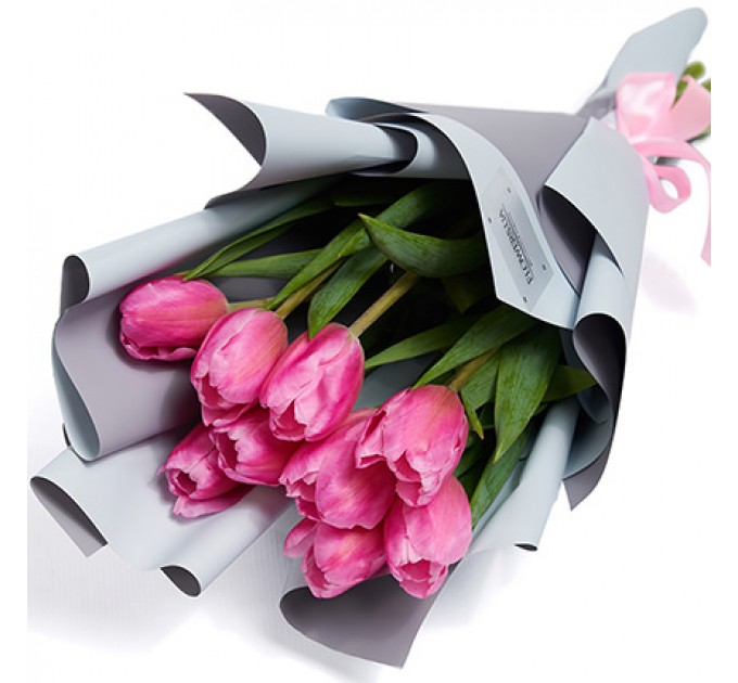 Букет "9 розовых тюльпанов"