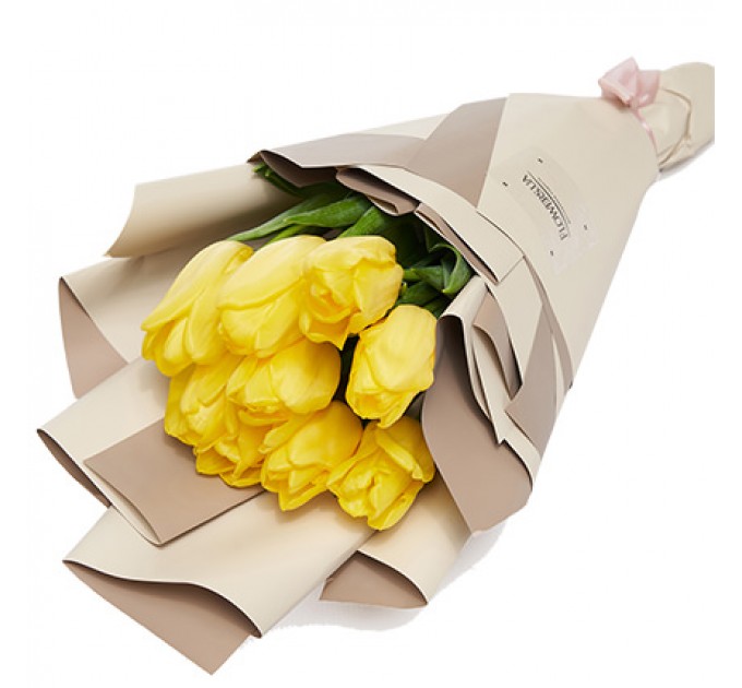 Букет "9 желтых тюльпанов"