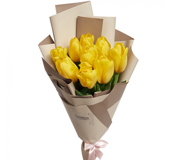 Букет "9 желтых тюльпанов"