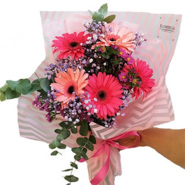 Авторский букет "Фламинго"