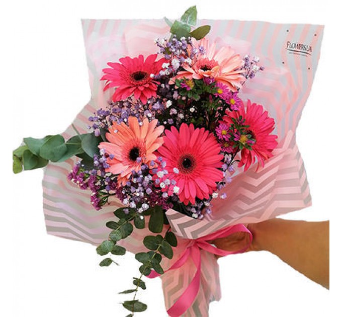 Авторский букет "Фламинго"