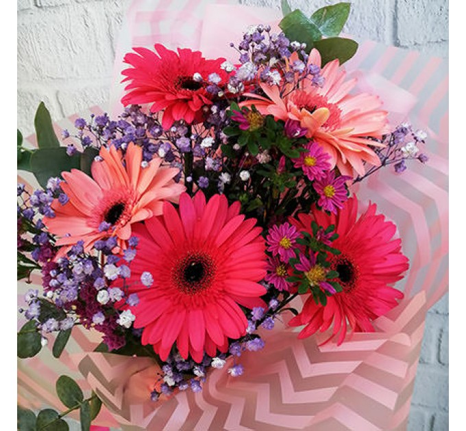 Авторский букет "Фламинго"