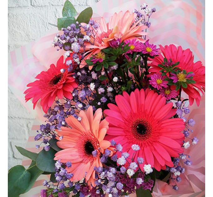 Авторский букет "Фламинго"