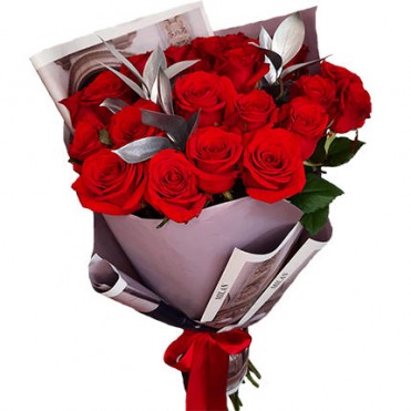 Серебряная коллекция "25 красных роз"