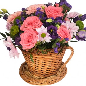 Композиция в чашке "Романс"