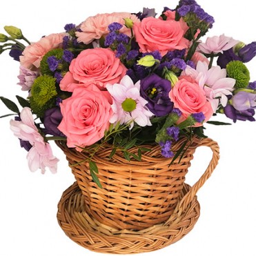 Композиция в чашке "Романс"