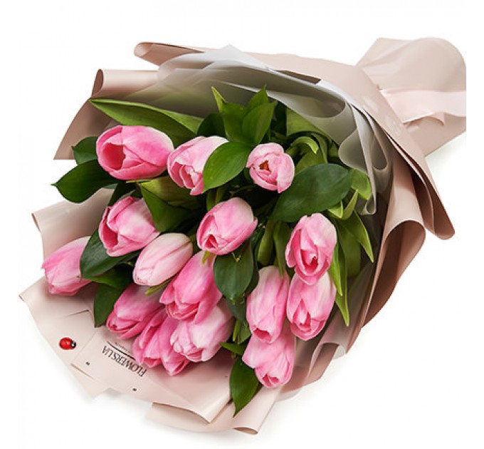 Букет "15 розовых тюльпанов"