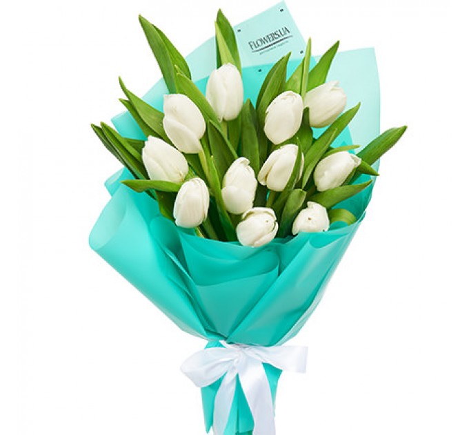 Букет "11 белых тюльпанов"