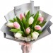 Букет "11 белых и розовых тюльпанов"
