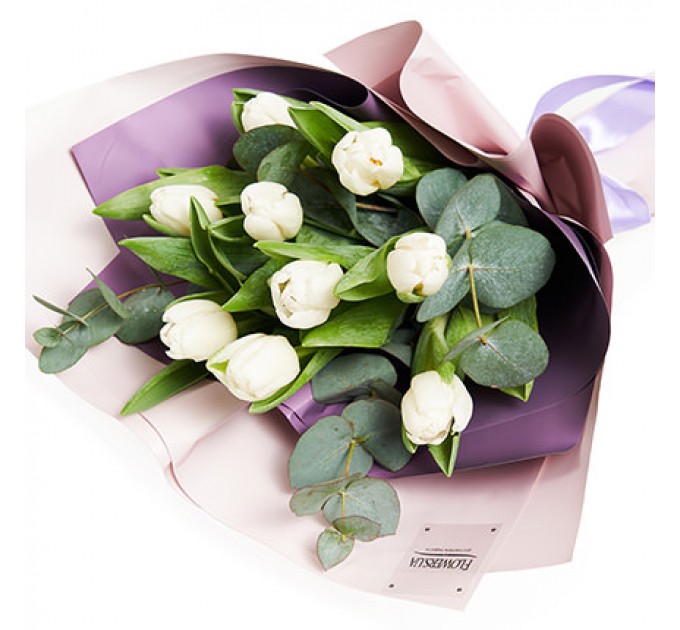 Букет "9 белых тюльпанов"