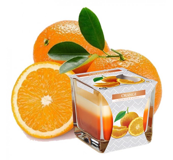 Свеча трехслойная "Апельсин"