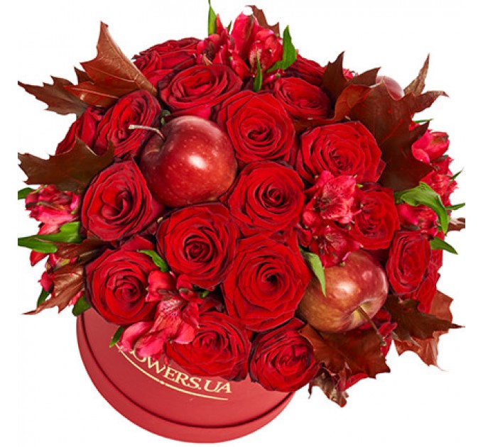 Цветы в коробке "Пламя любви"