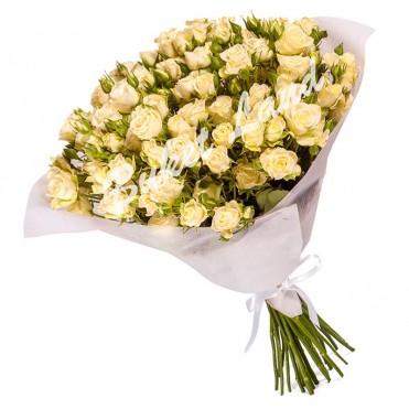 31 белая роза спрей 60 см