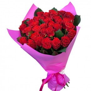 33 красных роз 50 см Эль Торо