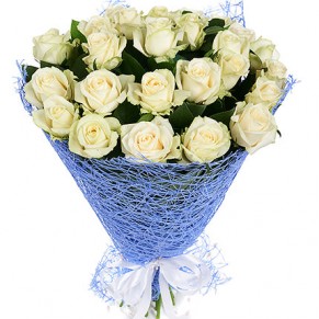 25 білих троянд Аваланч 60 см 25 білих троянд Аваланч 60 см