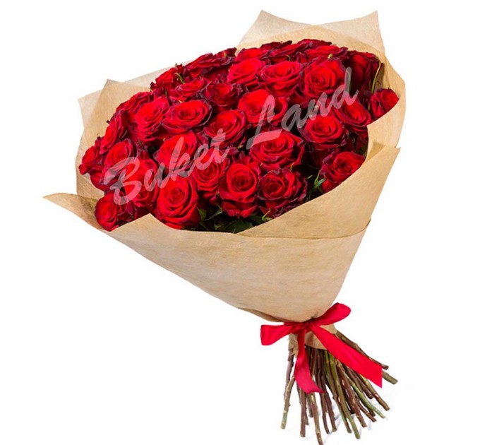 39 красных роз Гран При 60 см