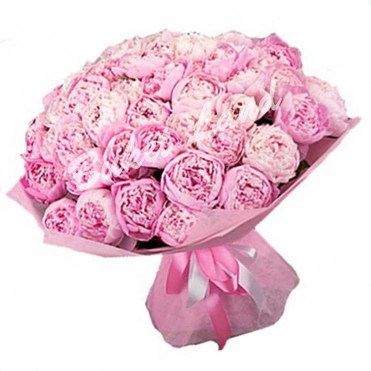 39 розовых пионов