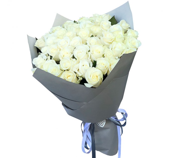 51 біла троянда 50 см Білуга