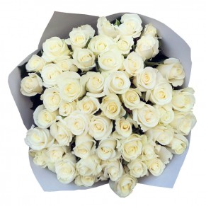 51 белая роза 50 см Белуга