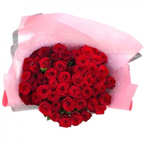 51 красная роза 60 см Престиж