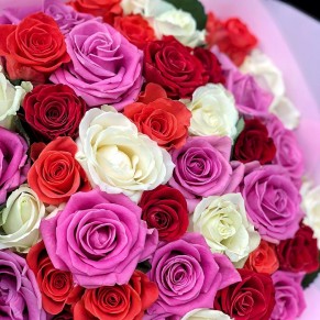 51 троянда мікс 50 см 51 троянда мікс 50 см
