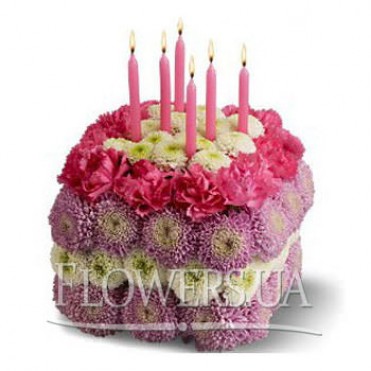 Цветочный тортик