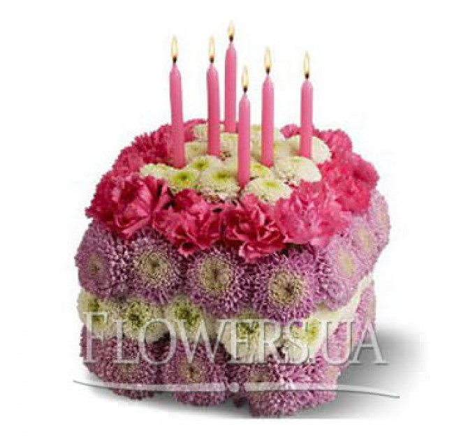 Цветочный тортик