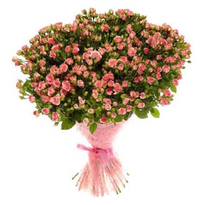 Букет з кущових троянд "Закохане серце"