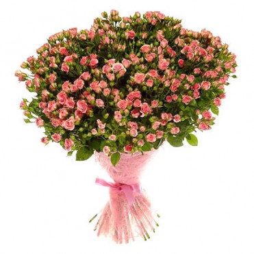 Букет из кустовых роз "Влюбленное сердце"