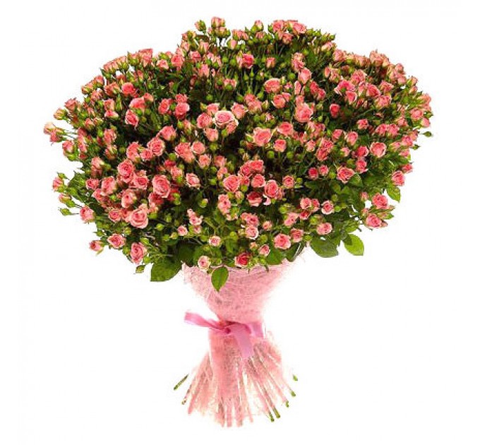 Букет из кустовых роз "Влюбленное сердце"