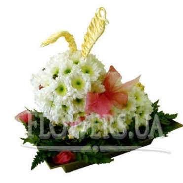 Зайка из цветов