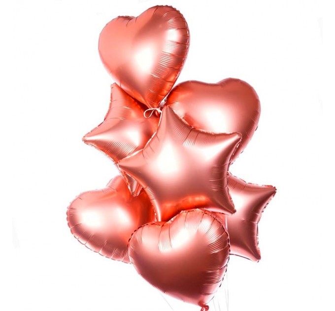 7 фольгованих гелієвих кульок мікс