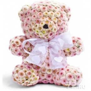 Мишка из цветов