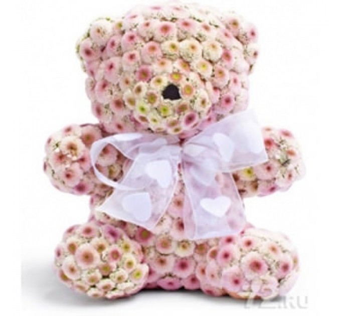 Мишка из цветов