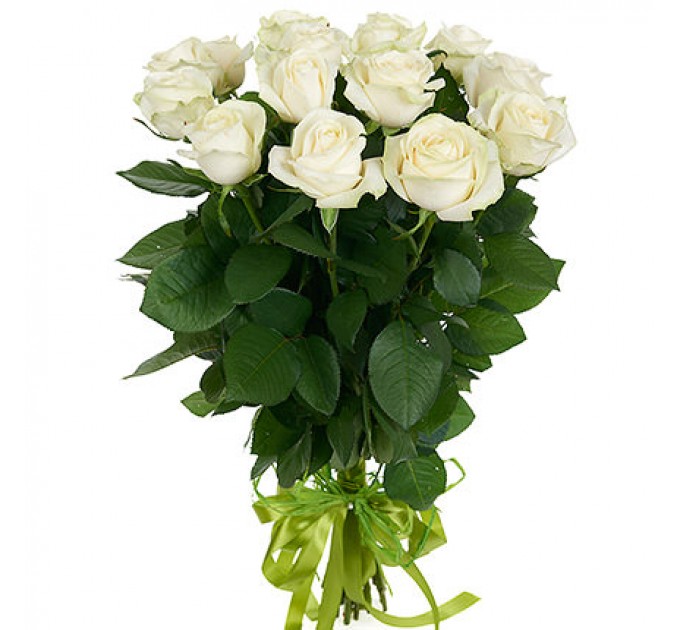 Букет белых роз " Душечка"