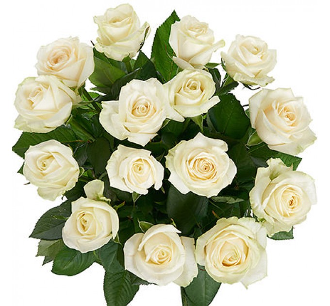 Букет белых роз " Душечка"