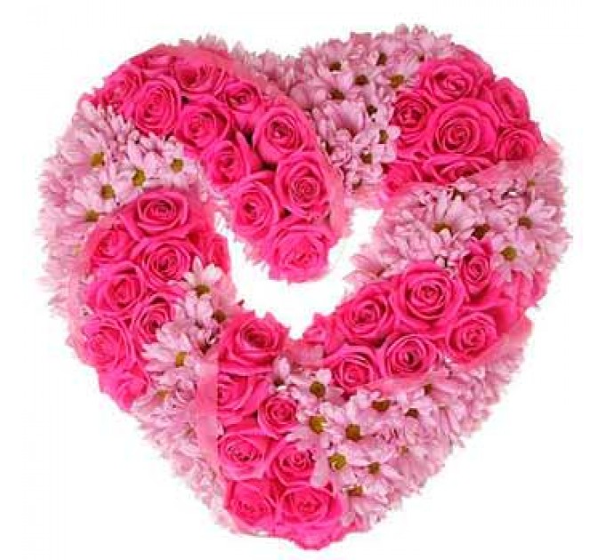 Розовое сердце