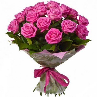 Гарний букет "Шанс" Аква 19 троянд 60 см