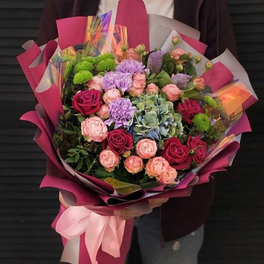 Букет цветов «Любящее сердце»