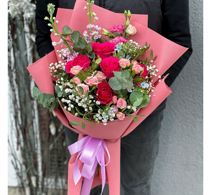 Букет цветов «Пламя любви»