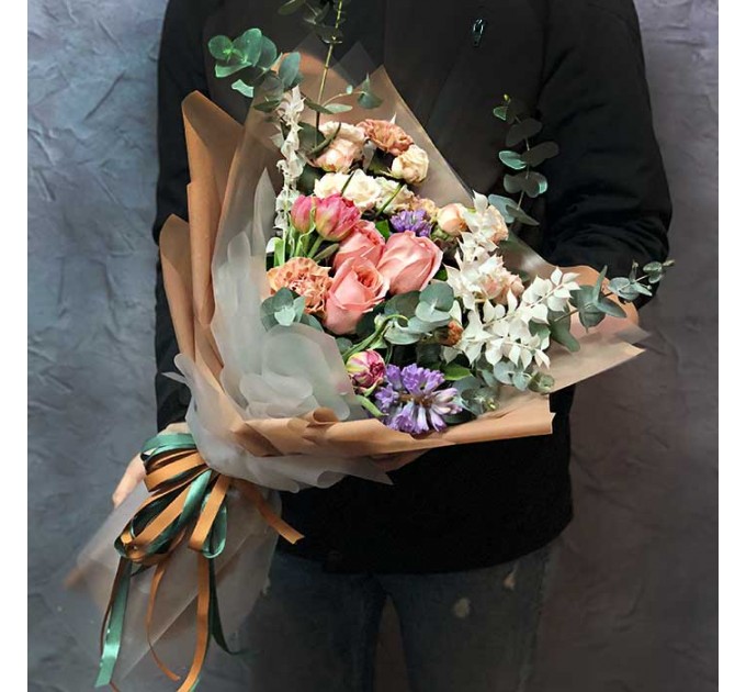 Букет цветов «Закат»